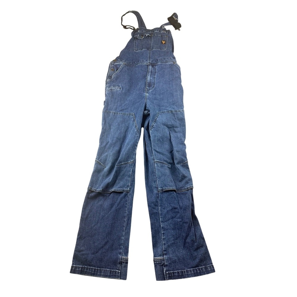 Hawx Stretch Denim Bib Overalls Men M Blue Regular Fit Workwear Retro Streetwear